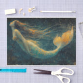 Olieverfschilderij van een zeemeermin Tissue Paper Tissuepapier (Craft)