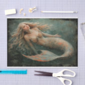 Olieverfschilderij van een zeemeermin Tissue Paper Tissuepapier (Craft)
