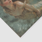 Olieverfschilderij van een zeemeermin Tissue Paper Tissuepapier (Detail)