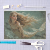 Olieverfschilderij van een zeemeermin Tissue Paper Tissuepapier (Craft)