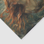 Olieverfschilderij van een zeemeermin Tissue Paper Tissuepapier (Detail)