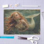 Olieverfschilderij van een zeemeermin Tissue Paper Tissuepapier (Craft)