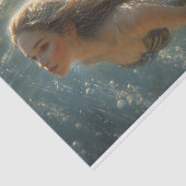 Olieverfschilderij van een zeemeermin Tissue Paper Tissuepapier (Detail)