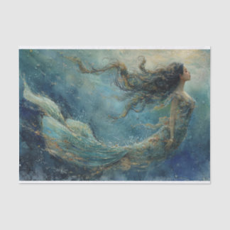 Olieverfschilderij van een zeemeermin Tissue Paper Tissuepapier