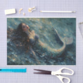 Olieverfschilderij van een zeemeermin Tissue Paper Tissuepapier (Craft)