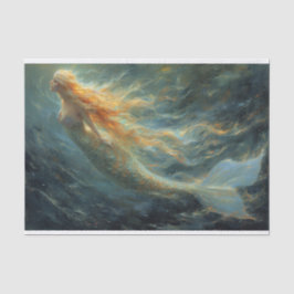 Olieverfschilderij van een zeemeermin Tissue Paper Tissuepapier