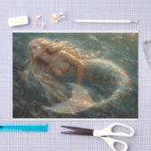 Olieverfschilderij van een zeemeermin Tissue Paper Tissuepapier (Craft)