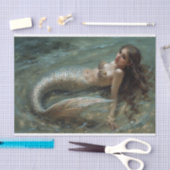Olieverfschilderij van een zeemeermin Tissue Paper Tissuepapier (Craft)