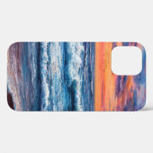 olieverfschilderij van Ocean en strand op canvas. Case-Mate iPhone Case (Achterkant (horizontaal))