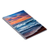 olieverfschilderij van Ocean en strand op canvas.  Notitieboek (Rechterzijde)