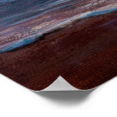 olieverfschilderij van Ocean en strand op canvas.  Poster (Hoek)