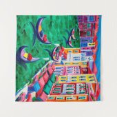 olieverfschilderij van prachtige Venetië, Italië o Wandkleed (Voorkant (horizontaal))