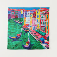 olieverfschilderij van prachtige Venetië, Italië o