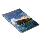 olieverfschilderij van Titanic en ijsberg op n Notitieboek (Rechterzijde)