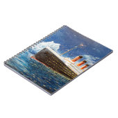 olieverfschilderij van Titanic en ijsberg op n Notitieboek (Linkerzijde)