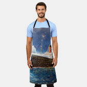 olieverfschilderij van Titanic en ijsberg op n Schort (Gedragen)