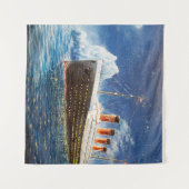 olieverfschilderij van Titanic en ijsberg op n Wandkleed (Voorkant (horizontaal))