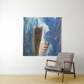 olieverfschilderij van Titanic en ijsberg op n Wandkleed (In Situ (horizontaal))