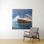 olieverfschilderij van Titanic en ijsberg op n Wandkleed (In situ)