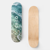 Olieverfschilderij van Tropical Ocean surf Persoonlijk Skateboard (Voorkant)
