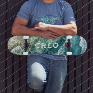 Olieverfschilderij van Tropical Ocean surf Persoonlijk Skateboard