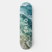 Olieverfschilderij van Tropical Ocean surf Persoonlijk Skateboard (Voorkant)