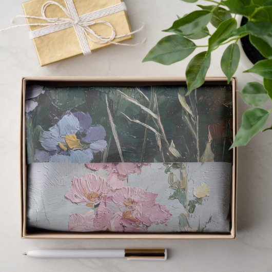 olieverfschilderij van Wildflowers Decoupage Tissuepapier (Geschenk)