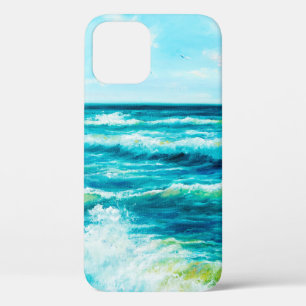 olieverfschilderij waarop golven in de oceaan of z Case-Mate iPhone case