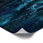 olieverfschilderij waarop golven in de oceaan of z poster (Hoek)