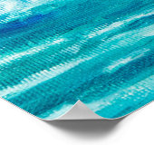 olieverfschilderij waarop golven in de oceaan of z poster (Hoek)