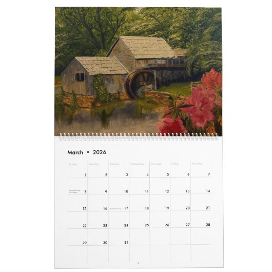 Olieverfschilderijen van Gary Poling 24 Maand Kalender (Mar 2026)