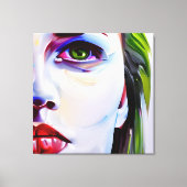 olieverfstijl | verdrietige vrouw canvas afdruk (Voorkant)