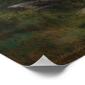 Olieverfwikkelingspad door heuvelbeug poster (Hoek)