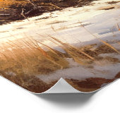 Olieverfwikkelingspad sneeuwy mountainpethills poster (Hoek)