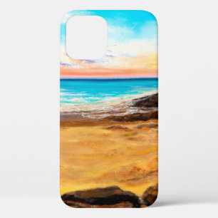 olieverschilderij van prachtige gouden zonsonderga Case-Mate iPhone case