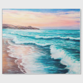 olieverschilderij van prachtige paarse zonsonderga cadeaupapier (Vlak)