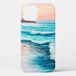 olieverschilderij van prachtige paarse zonsonderga Case-Mate iPhone case