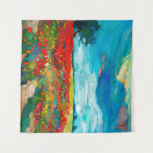 olieverschildering van bloesvelden op canvas. Coun Wandkleed (Voorkant (horizontaal))