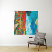 olieverschildering van bloesvelden op canvas. Coun Wandkleed (In Situ (horizontaal))