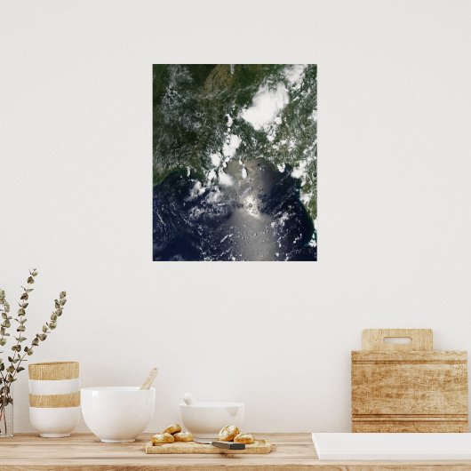 Olieverspreiding noordoost poster (Keuken)