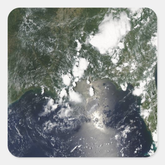 Olieverspreiding noordoost vierkante sticker (Voorkant)