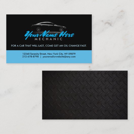 Olievervangende slogans visitekaartje (Voorkant / Achterkant)