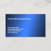 Olievervanging Contactkaartje (Achterkant)