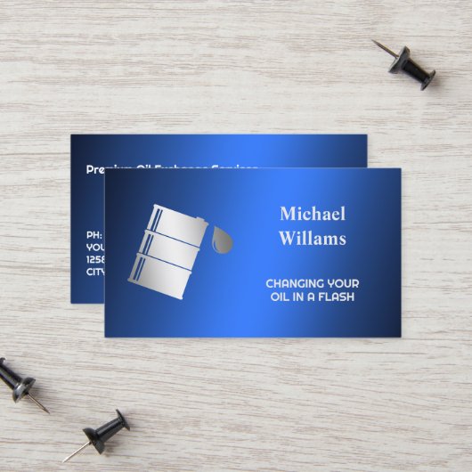 Olievervanging Contactkaartje (Voorkant / Achterkant in situ)