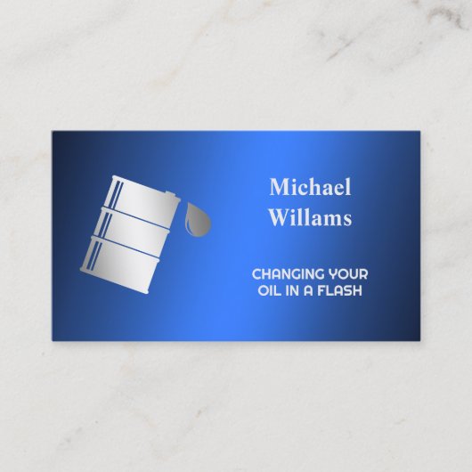 Olievervanging Contactkaartje (Voorkant)