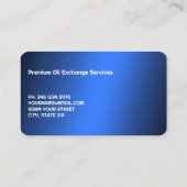 Olievervanging Visitekaartje (Achterkant)