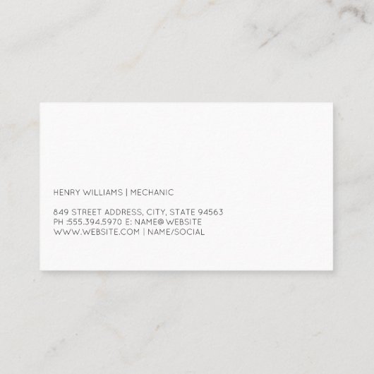 olieverversing-Logo | Mechanische autoservices Visitekaartje (Achterkant)