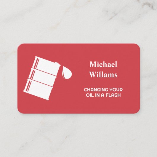 olieverversing visitekaartje (Voorkant)