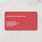 olieverversing visitekaartje (Achterkant)