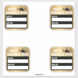 Olieverversing, volgende service due reminder sticker